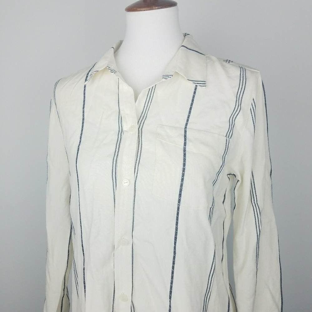 Sanctuary Tailored Boyfriend Shirt Striped XS - Picture 4 of 8